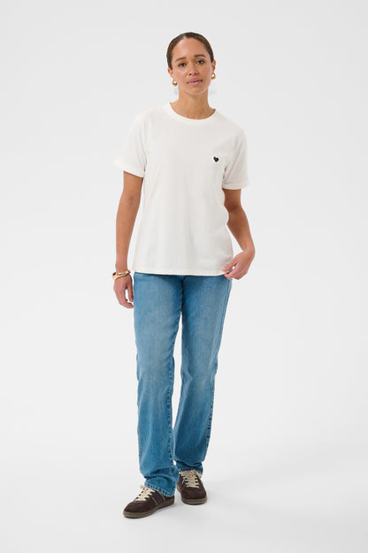 Kaffe KAheart T-Shirt Chalk/Black