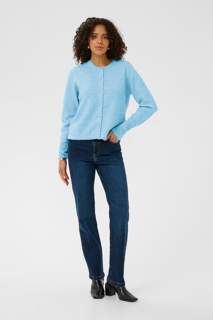 Kaffe KAniel Knit Cardigan Powder Blue Melange