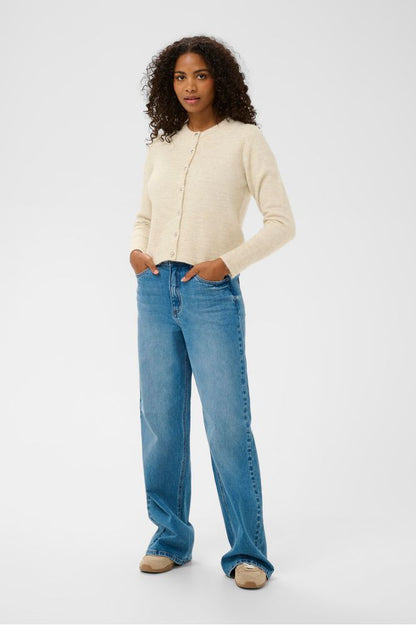 Kaffe KAniel Knit Cardigan Feather Gray Melange