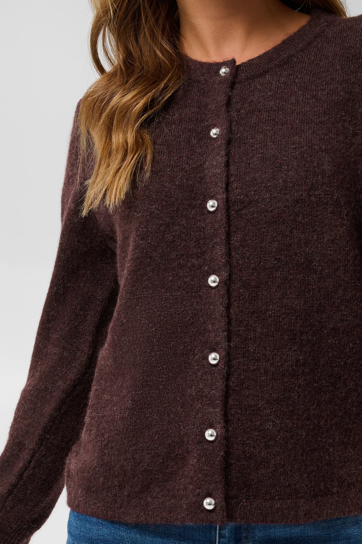 Kaffe KAniel Knit Cardigan Fudge Melange
