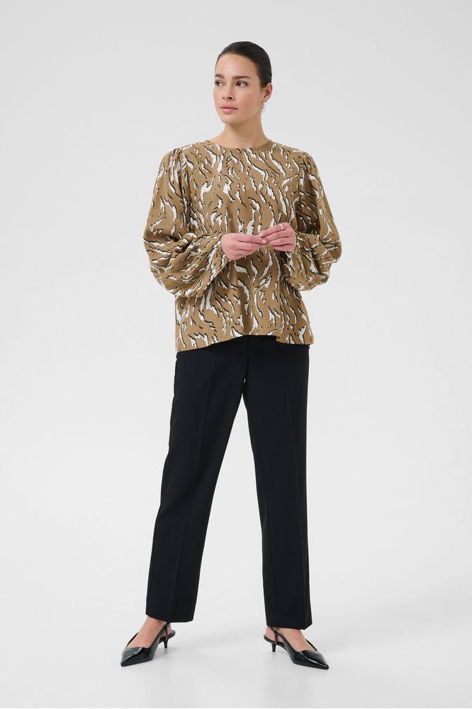 Kaffe Animal Print Mille Blouse