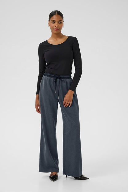 Kaffe Grey Elasticated Nevil Trousers