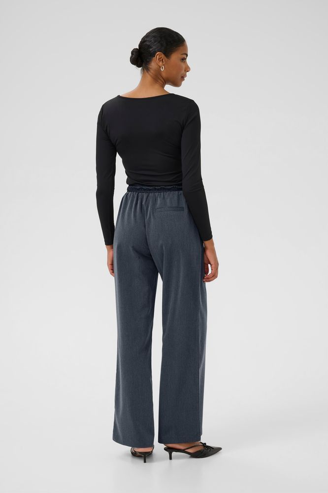 Kaffe Grey Elasticated Nevil Trousers