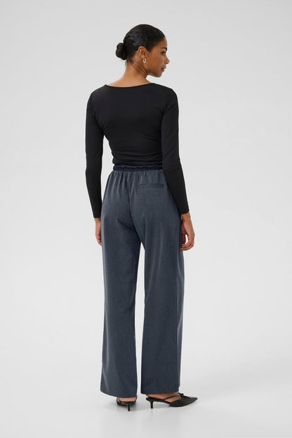 Kaffe Grey Elasticated Nevil Trousers