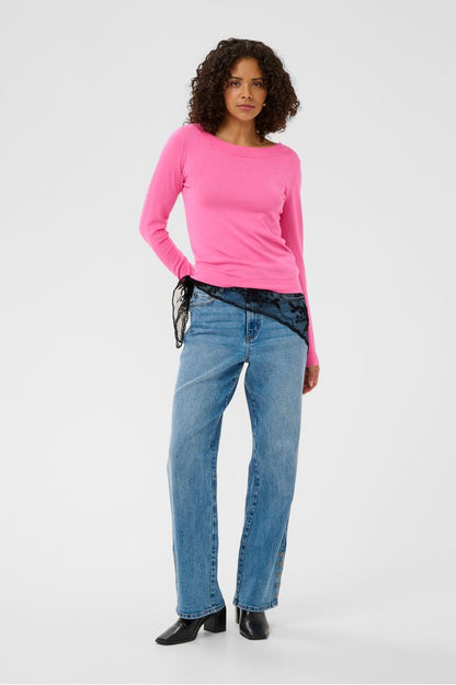 Kaffe KAlizza Knit Pullover Pink Power