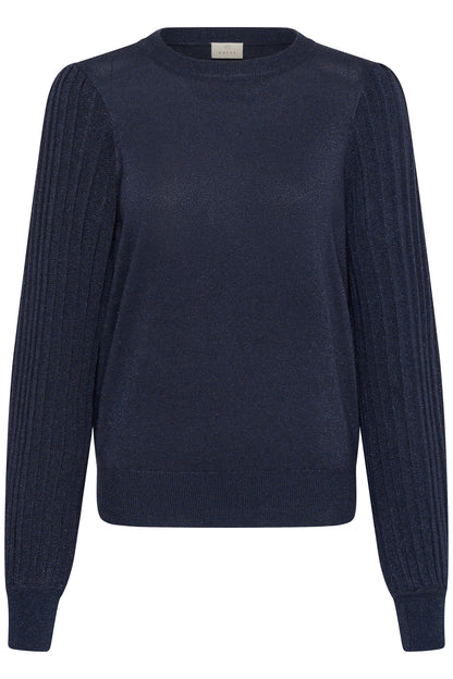 Kaffe Aregina Pleat LS Pullover - Graphite