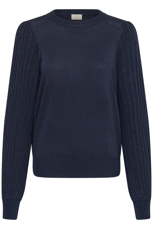 Kaffe Aregina Pleat LS Pullover - Graphite