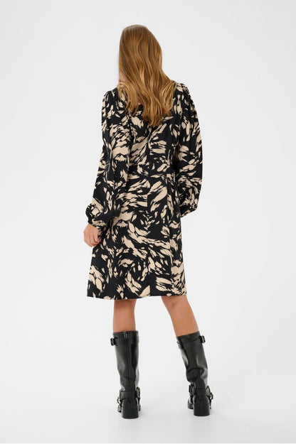Kaffe KAulla Dress Black Gray Graphic