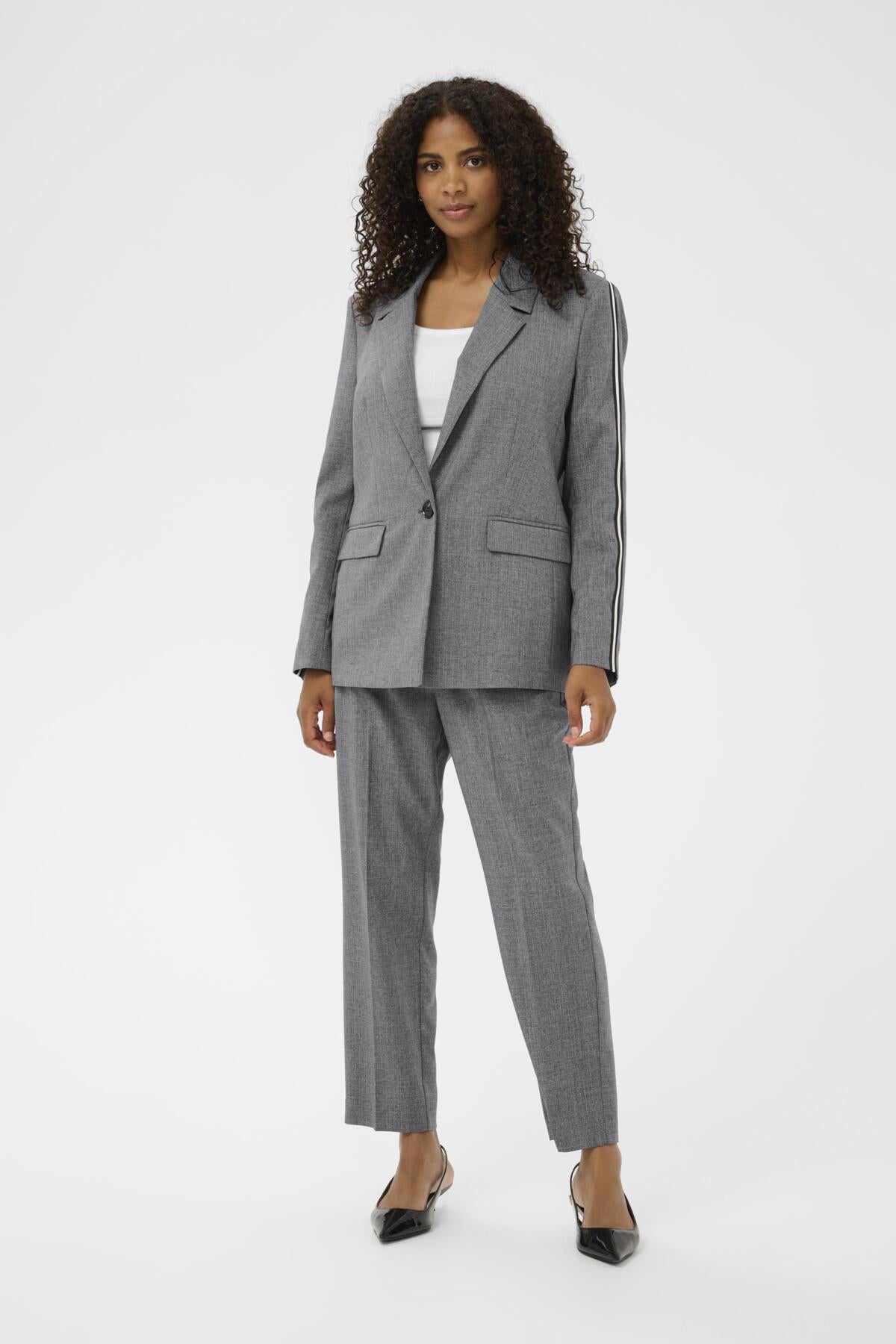 Kaffe KAramona Cropped Pants Grey Melange