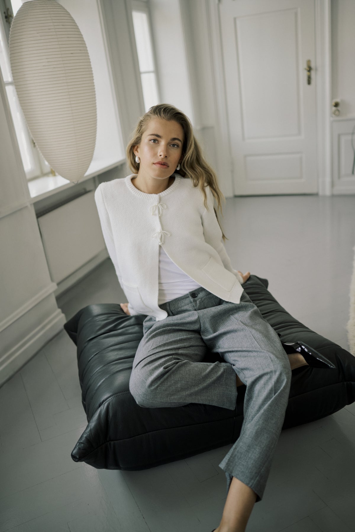 Kaffe KAramona Cropped Pants Grey Melange