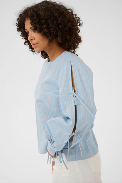 Kaffe KAlevia Blouse Powder Blue Stripe