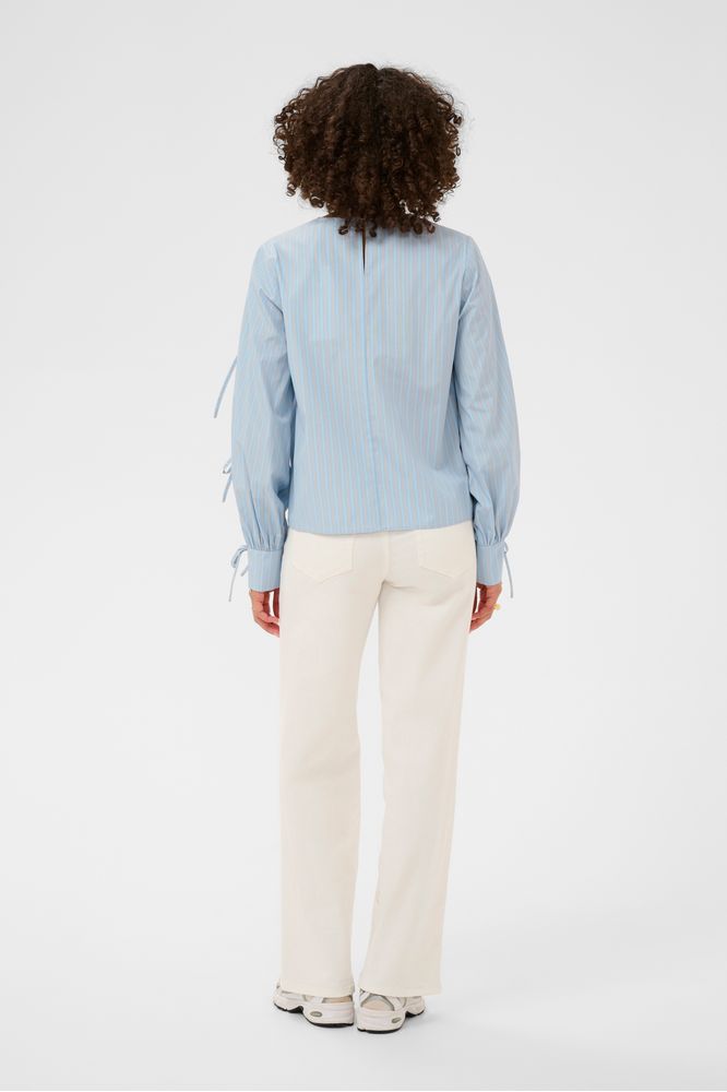 Kaffe KAlevia Blouse Powder Blue Stripe
