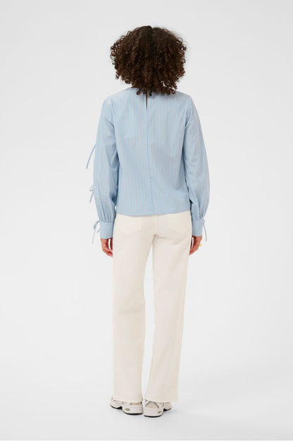 Kaffe KAlevia Blouse Powder Blue Stripe