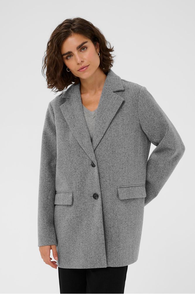 Kaffe KAsaturn Jacket Grey Melange