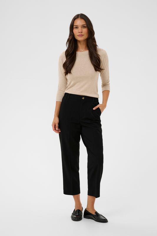 Kaffe KAheather Cropped Pants Black Deep