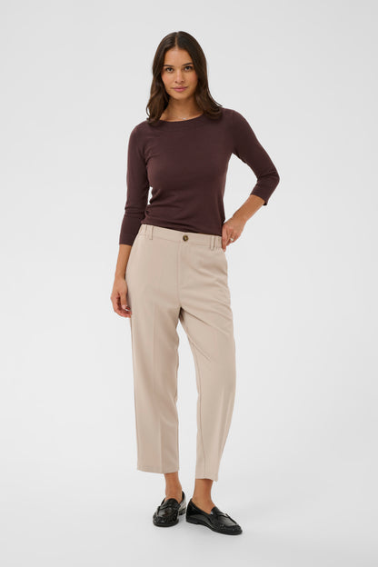 Kaffe KAheather Cropped Pants Feather Gray