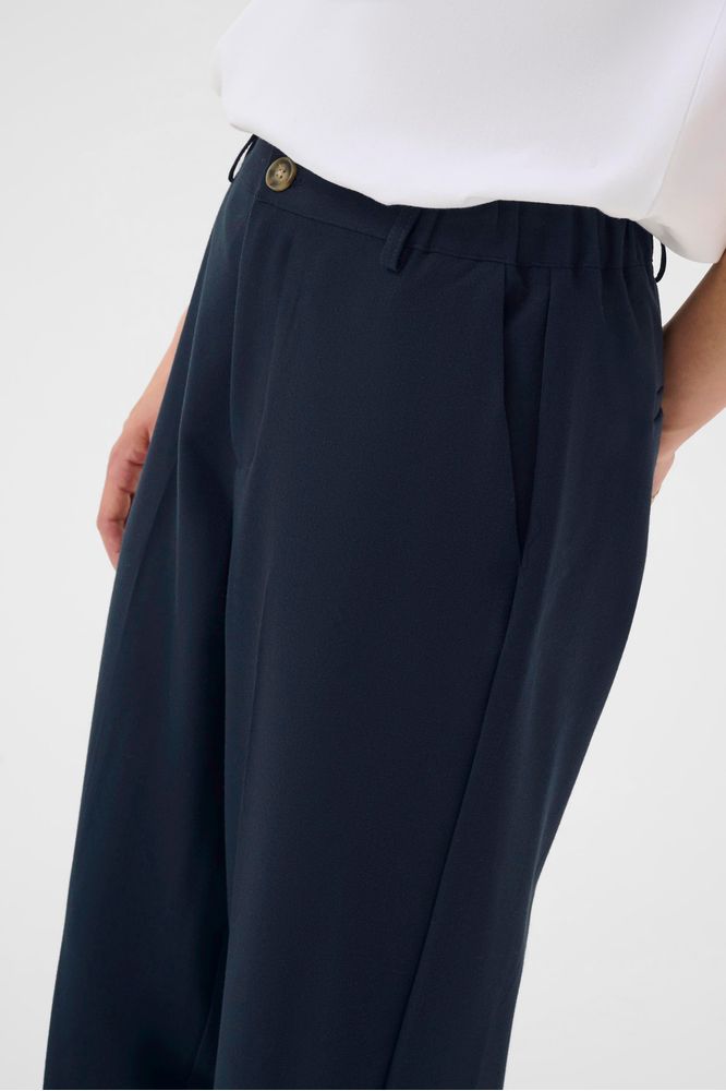 Kaffe KAheather Cropped Pants Midnight Marine