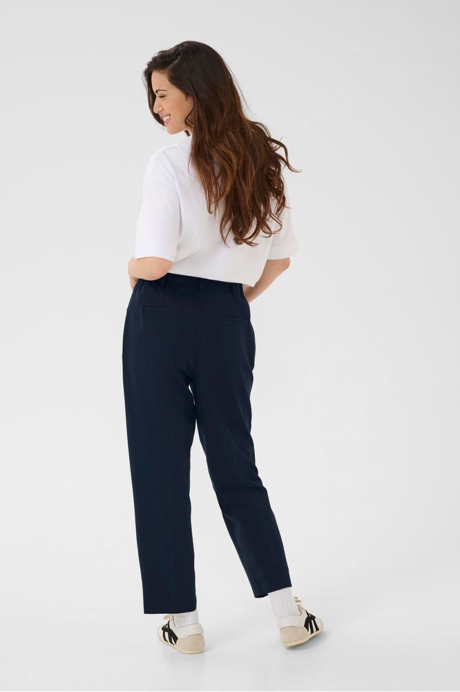 Kaffe KAheather Cropped Pants Midnight Marine