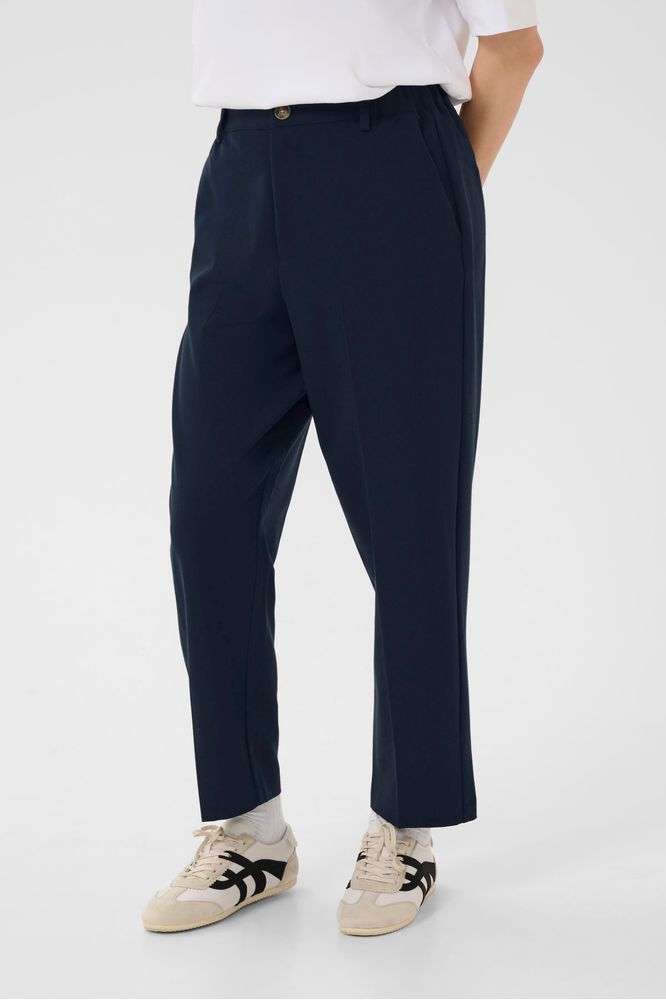 Kaffe KAheather Cropped Pants Midnight Marine