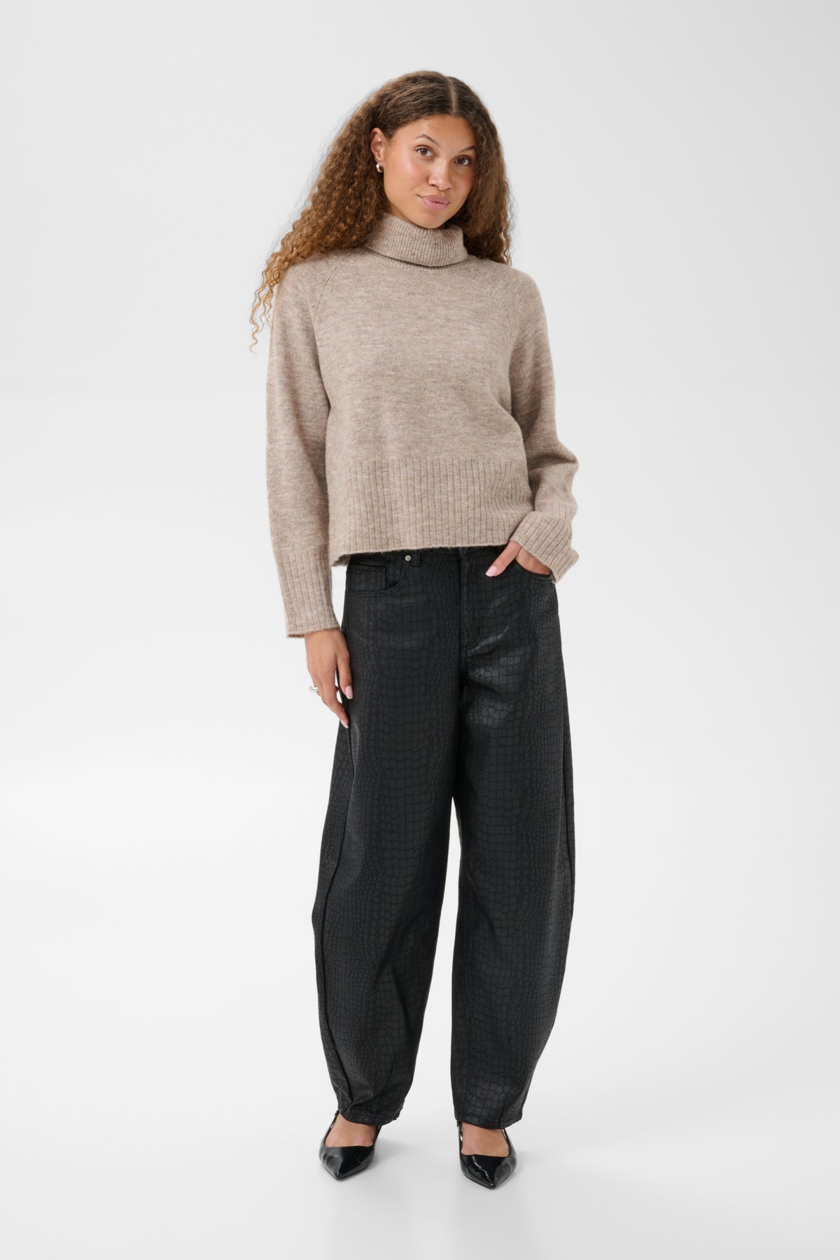 Kaffe KAerin Rollneck Desert Taupe