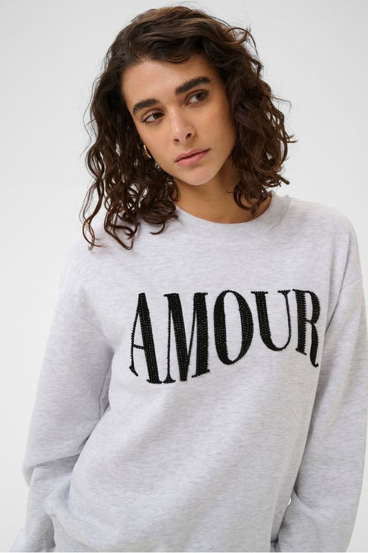 Kaffe KAmelody Sweatshirt Light Grey