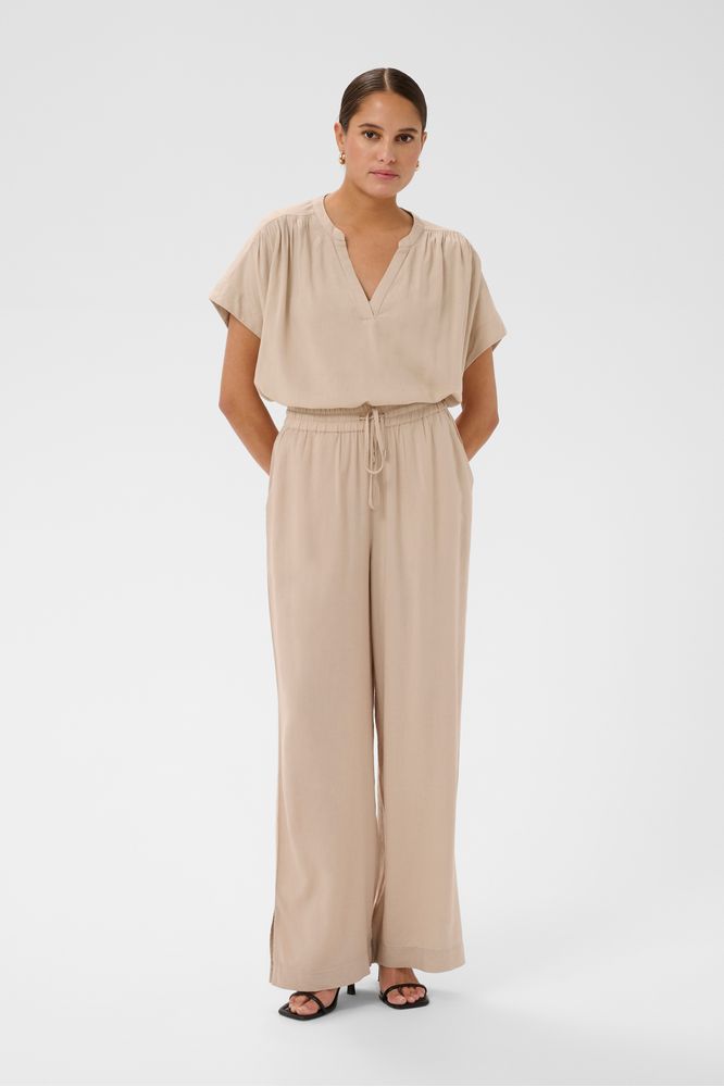 Kaffe KAmilia Wide Trouser Feather Gray