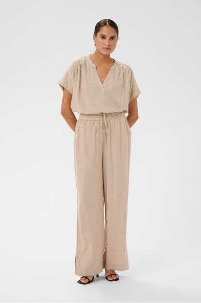 Kaffe KAmilia Wide Trouser Feather Gray
