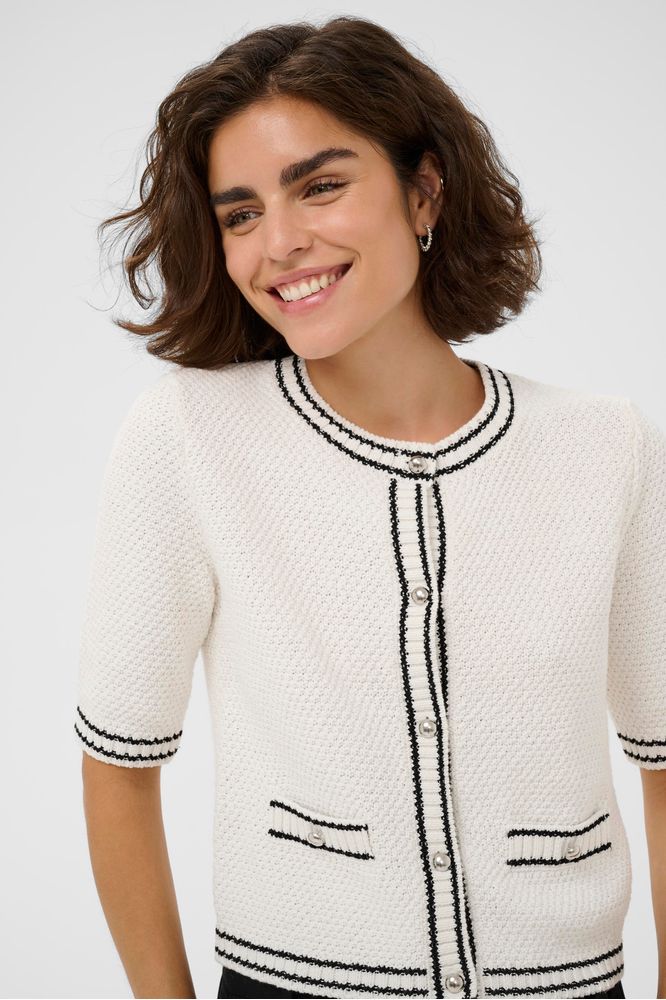 Kaffe KAcoco Knit Cardigan Chalk
