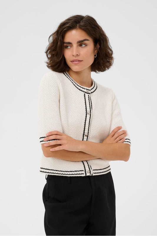 Kaffe KAcoco Knit Cardigan Chalk
