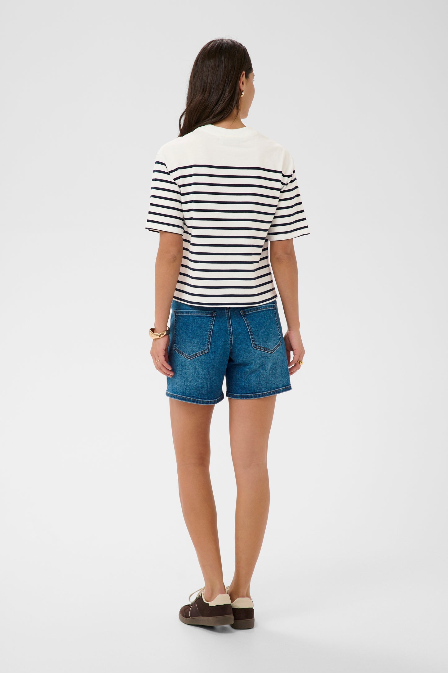 Kaffe KAnolia T-Shirt Chalk Stripe