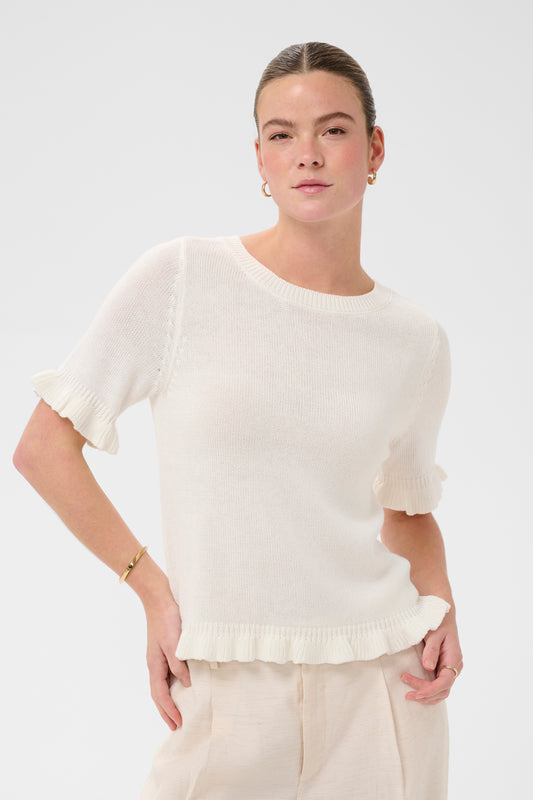Kaffe KAlindsay Knit Pullover Chalk