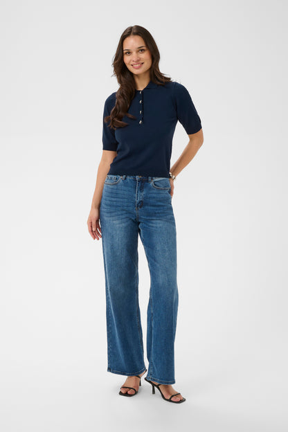 Kaffe KAlizza Polo Pullover Midnight Marine