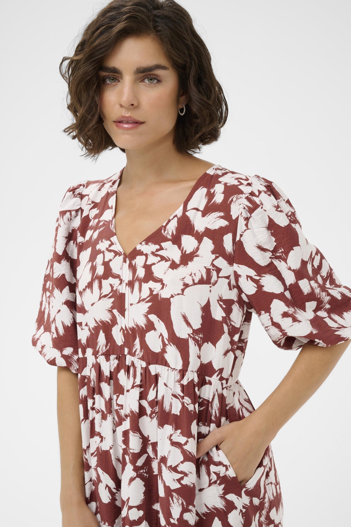 Kaffe KAevie Dress Henna Chalk Flower