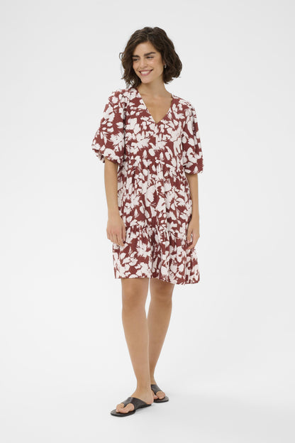 Kaffe KAevie Dress Henna Chalk Flower