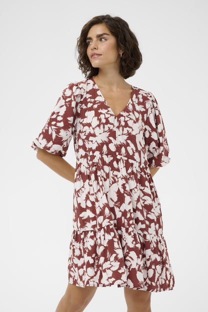 Kaffe KAevie Dress Henna Chalk Flower