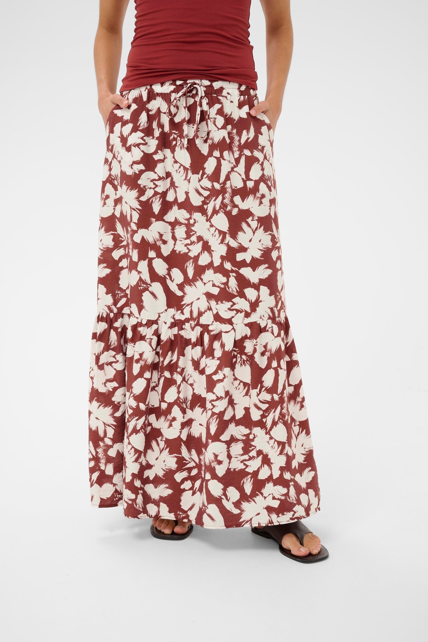 Kaffe KAevie Skirt Henna Chalk Flower