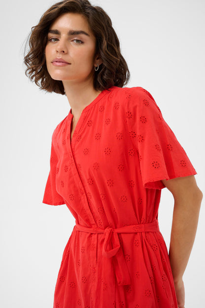 Kaffe KAfiona Dress Poppy Red
