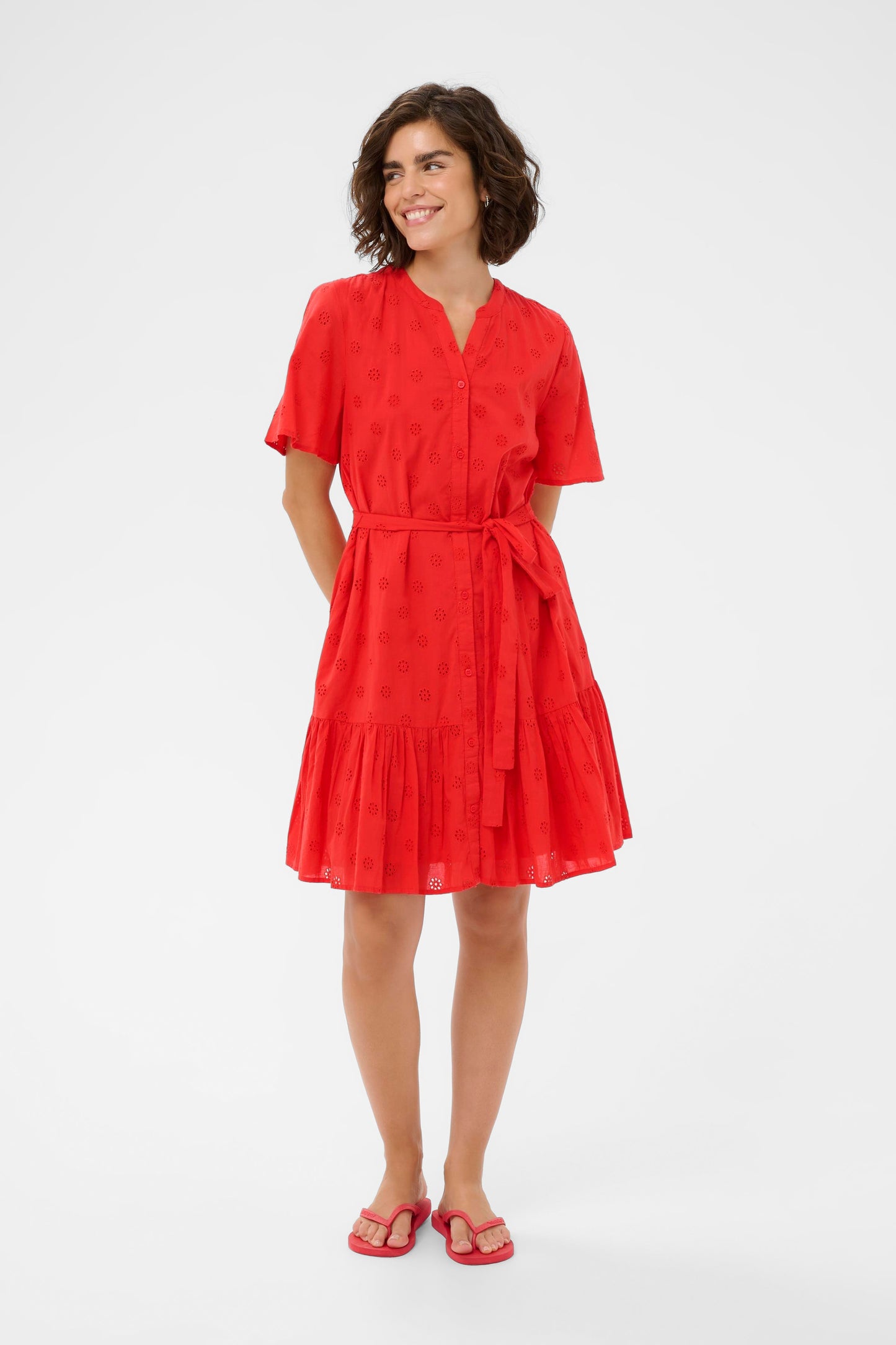 Kaffe KAfiona Dress Poppy Red