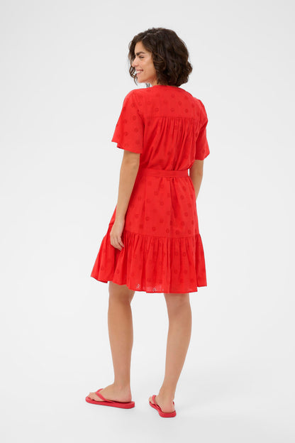 Kaffe KAfiona Dress Poppy Red