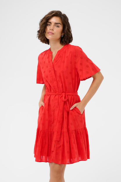 Kaffe KAfiona Dress Poppy Red