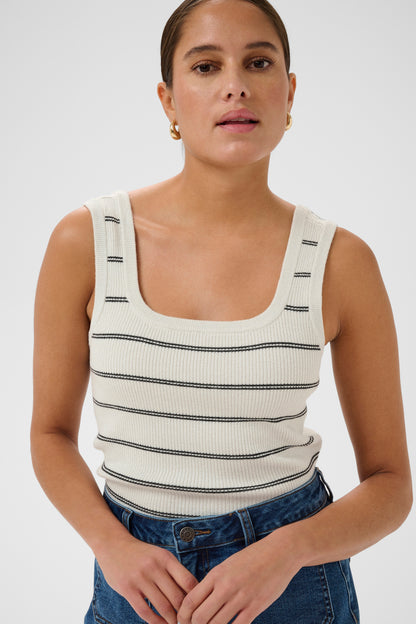 Kaffe KAmorita Knit Top Silver Turtledove/Black