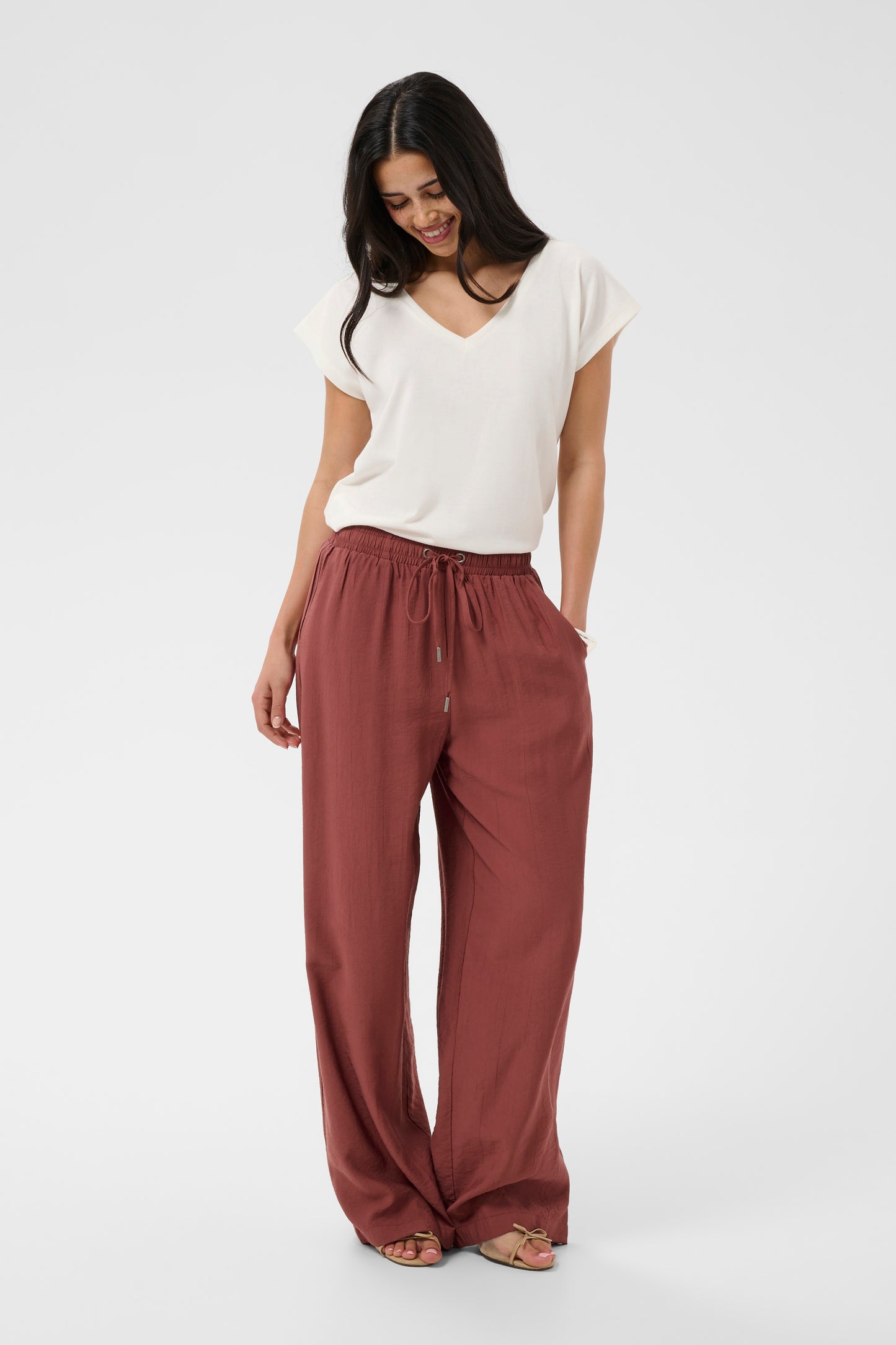 Kaffe KAemily Wide Pants Henna