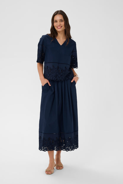 Kaffe KAgertrud Skirt Midnight Marine