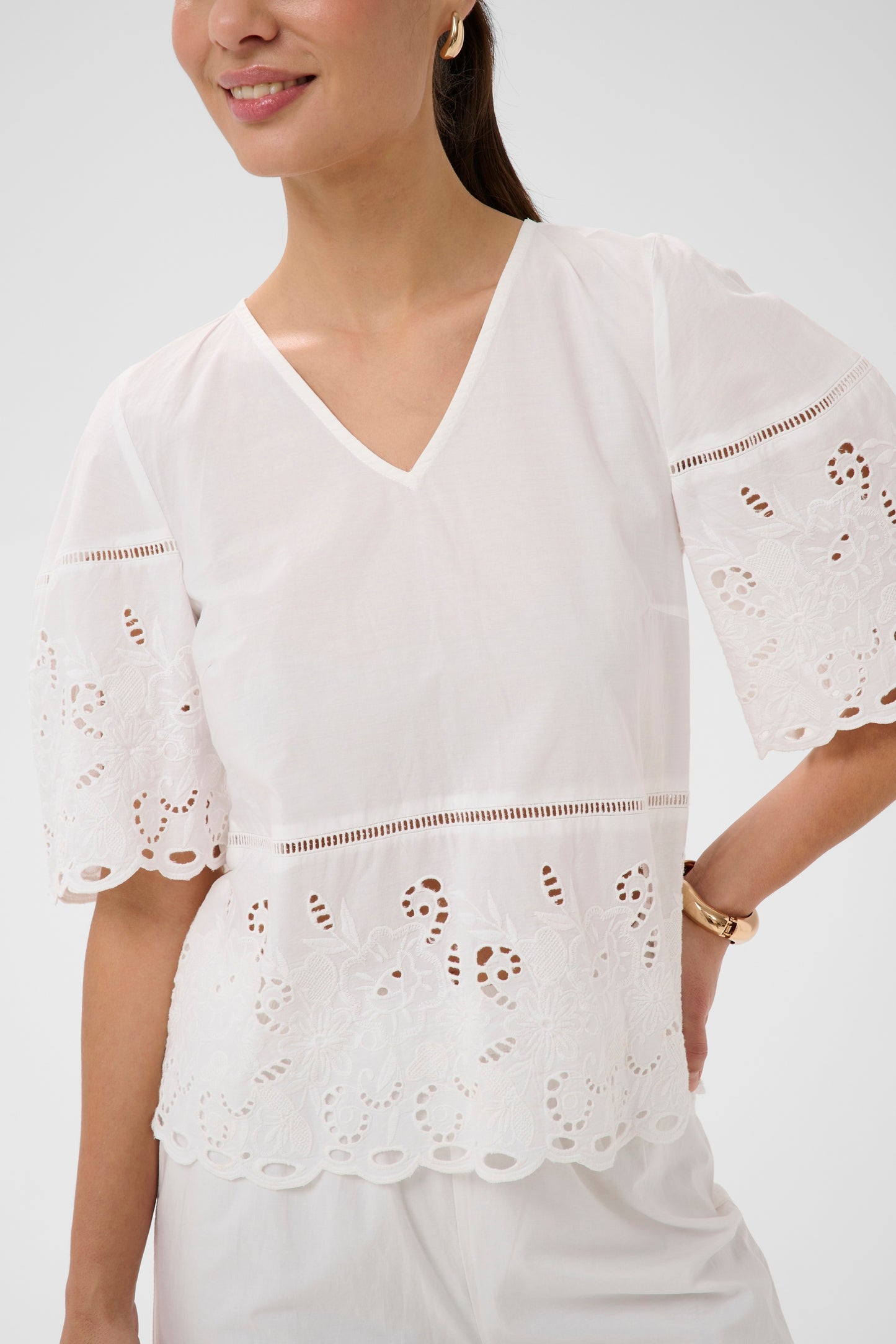Kaffe KAgertrud Blouse Chalk