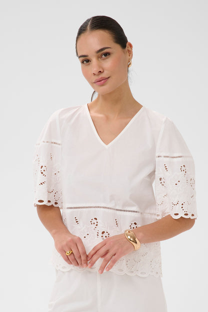 Kaffe KAgertrud Blouse Chalk