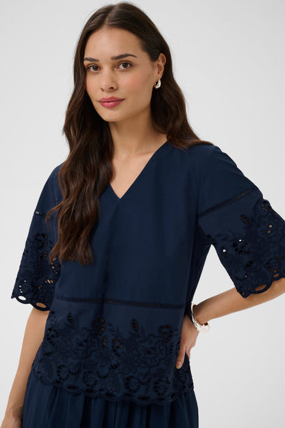 Kaffe KAgertrud Blouse Midnight