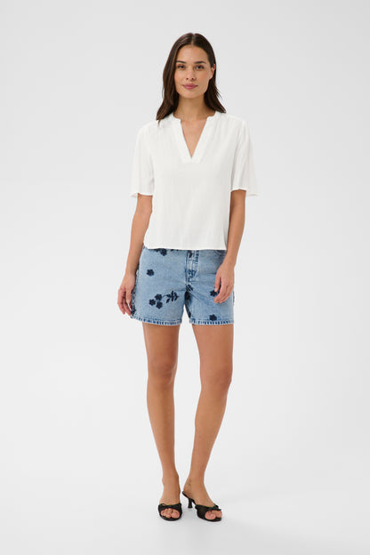 Kaffe KAgina Lace Blouse Chalk