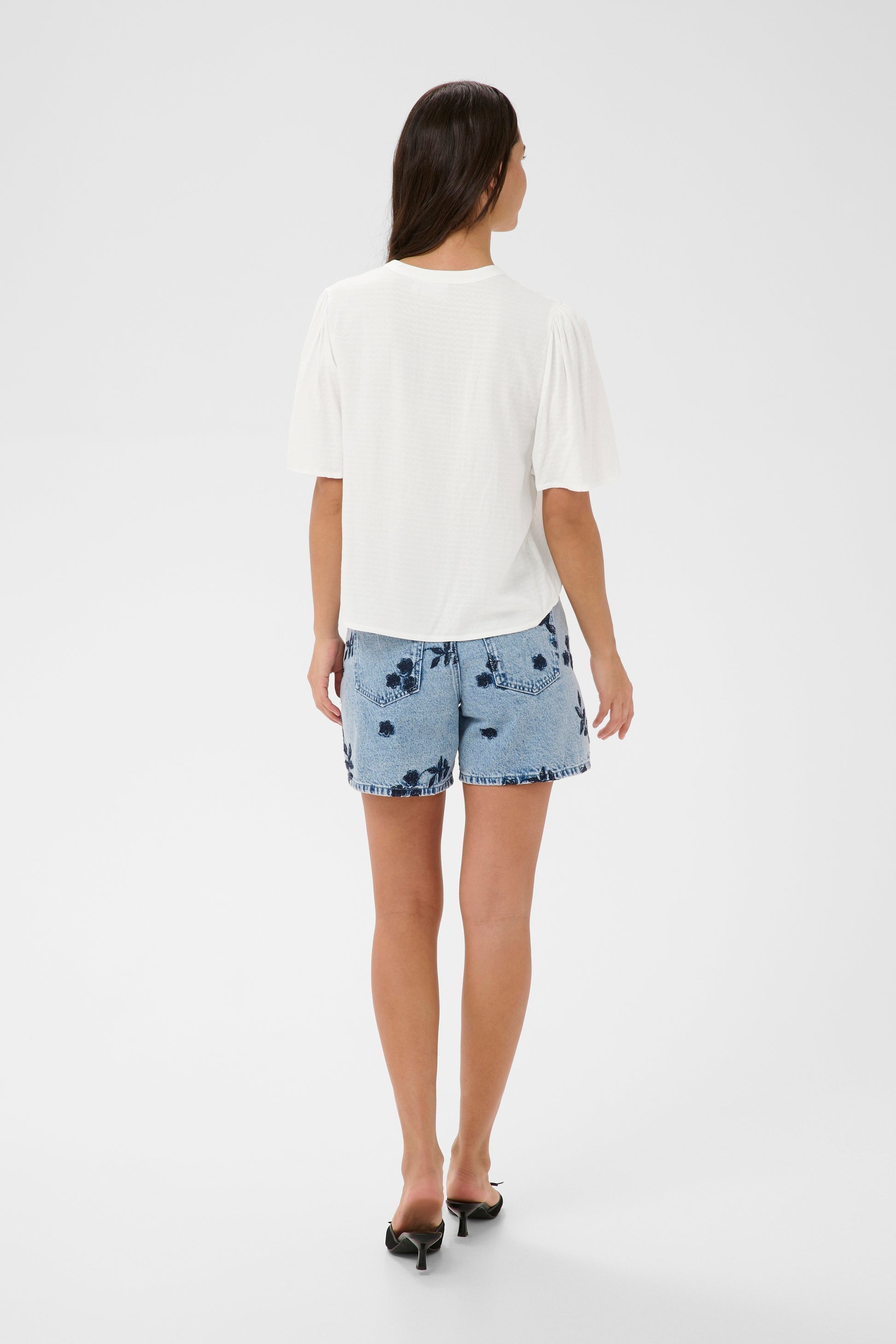 Kaffe KAgina Lace Blouse Chalk