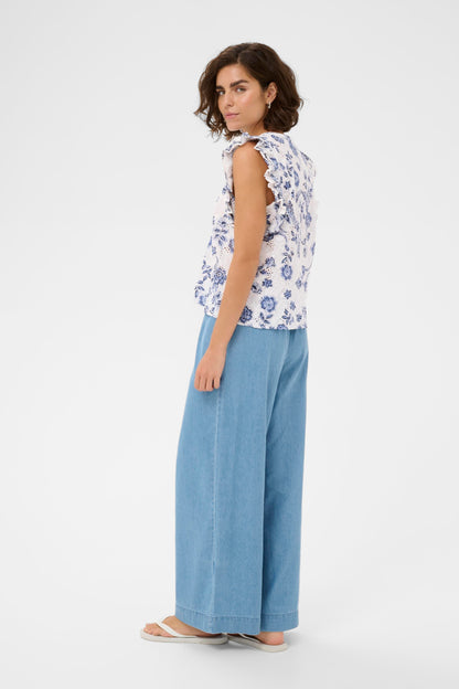 Kaffe KAluisa Top Chalk Midnight Flower