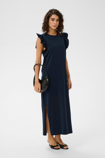 Kaffe KAcelina Flounce Dress Midnight